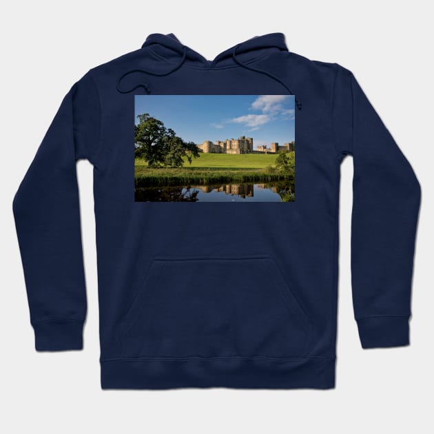 Alnwick Castle reflected in the River Aln Hoodie by Violaman